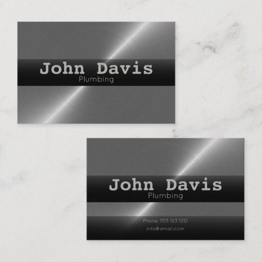 Cartes de visite de plomberie (Devant / Derrière)