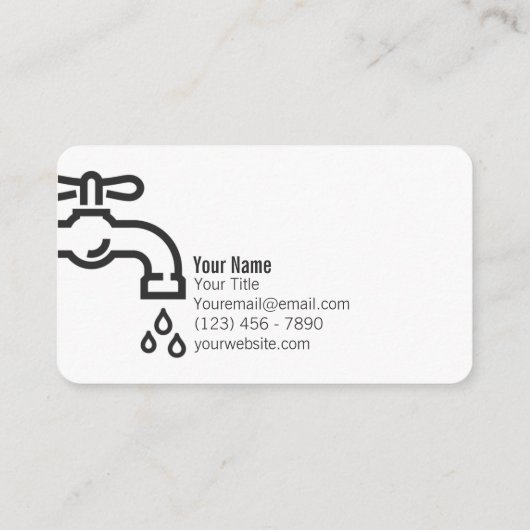 Cartes de visite de plomberie bleu (Dos)