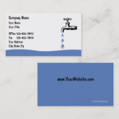 Cartes de visite de plombier (Devant / Derrière)