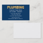 Cartes de visite de plombier (Devant / Derrière)