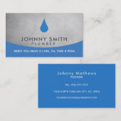 Cartes de visite de plombier (Devant / Derrière)