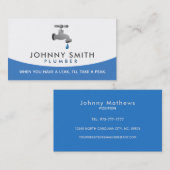 Cartes de visite de plombier (Devant / Derrière)