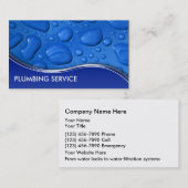 Cartes de visite de plombier (Devant / Derrière)