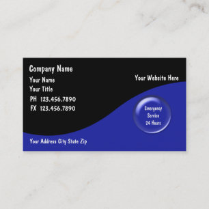 Cartes de visite de plombier