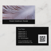 Cartes de visite de plume blanche (Devant / Derrière)