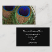 Cartes de visite de plume de paon (Devant / Derrière)