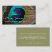 Cartes de visite de plume de paon (Devant / Derrière)