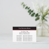 Cartes de visite de plusieurs emplacements budget  (Debout devant)