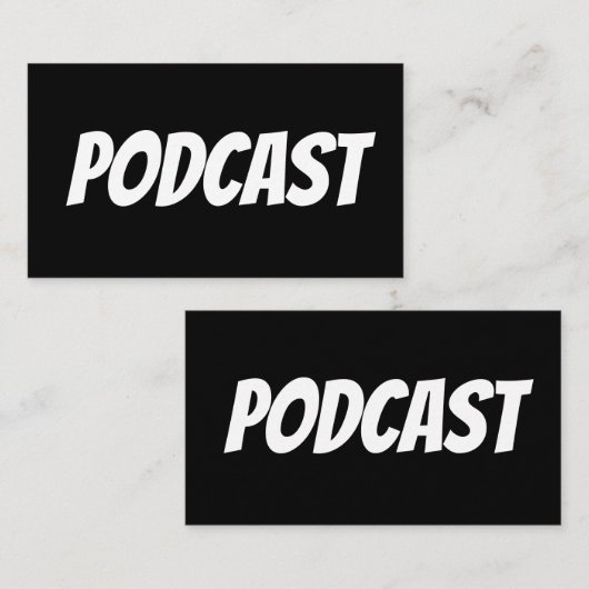 Cartes de visite de PODCAST (Devant / Derrière)