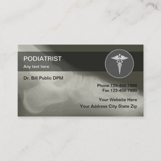 Cartes de visite de podologue (Devant)