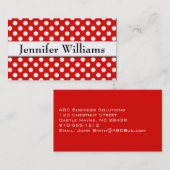 Cartes de visite de Pointe Polka Professionnel Mod (Devant / Derrière)