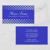 Cartes de visite de points de polka de gelée bleue (Devant / Derrière)