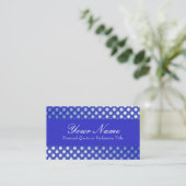 Cartes de visite de points de polka de gelée bleue (Debout devant)