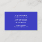 Cartes de visite de points de polka de gelée bleue (Dos)