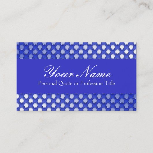 Cartes de visite de points de polka de gelée bleue (Devant)