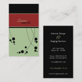 Cartes de visite de points funky (Devant / Derrière)