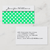 Cartes de visite de points Polka professionnels mo (Devant / Derrière)