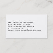 Cartes de visite de points Polka professionnels mo (Dos)