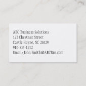 Cartes de visite de points Polka rose et blanc (Dos)