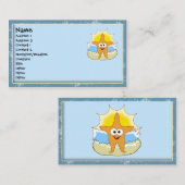 Cartes de visite de poisson Starfish (Devant / Derrière)