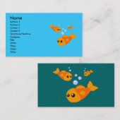 Cartes de visite de poissons mignons (Devant / Derrière)