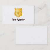 Cartes de visite de policier (Devant / Derrière)