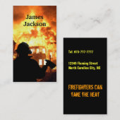 Cartes de visite de pompier (Devant / Derrière)