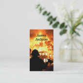 Cartes de visite de pompier (Debout devant)