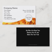 Cartes de visite de pompier (Devant / Derrière)