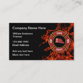 Cartes de visite de pompiers (Devant)