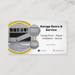 Cartes de visite de porte de garage simples