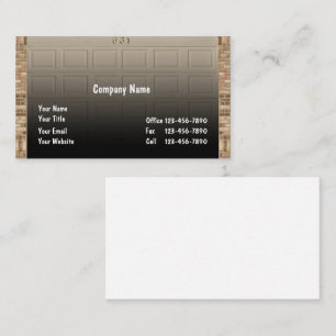 Cartes de visite de portes de garage