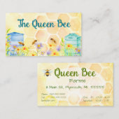 Cartes de visite de pot de miel de rucher (Devant / Derrière)