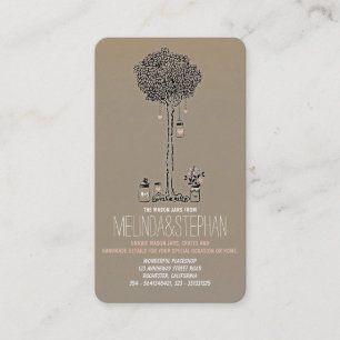 Cartes de visite de pots de maçon