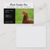 Cartes de visite de poulet de pays (Devant / Derrière)