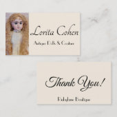 Cartes de visite de poupées antiques (Devant / Derrière)