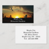 Cartes de visite de prairie pâturée du coucher de (Devant / Derrière)