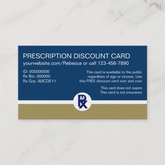 Cartes de visite de prescription de pharmacie (Devant)