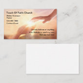 Cartes de visite de prière de foi de l'église (Devant / Derrière)