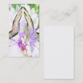 Cartes de visite de prière de mains de prière de (Devant / Derrière)