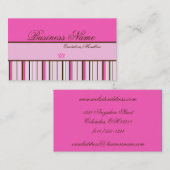 Cartes de visite de princesse Pink Little Crown (Devant / Derrière)