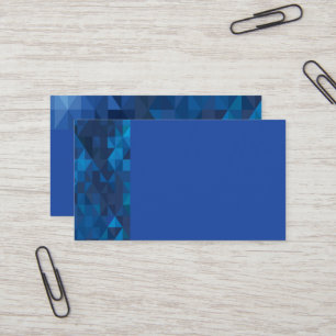 Cartes de visite de prisme géométrique bleu