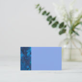 Cartes de visite de prisme géométrique bleu/bleu c (Debout devant)
