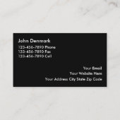 Cartes de visite de procureur classiques (Dos)