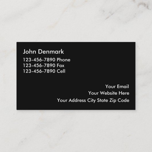 Cartes de visite de procureur classiques (Dos)