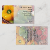 Cartes de visite de produit frais (Devant / Derrière)