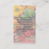 Cartes de visite de produit frais (Dos)