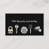 Cartes de visite de produits de sécurité Locksmith (Devant)