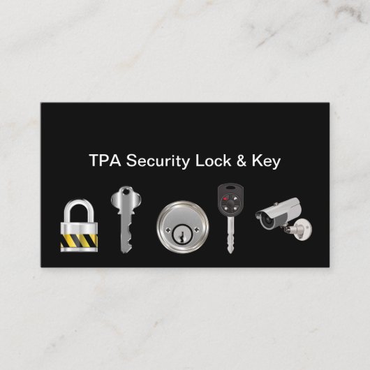 Cartes de visite de produits de sécurité Locksmith (Devant)