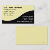 Cartes de visite de professeur (Devant / Derrière)